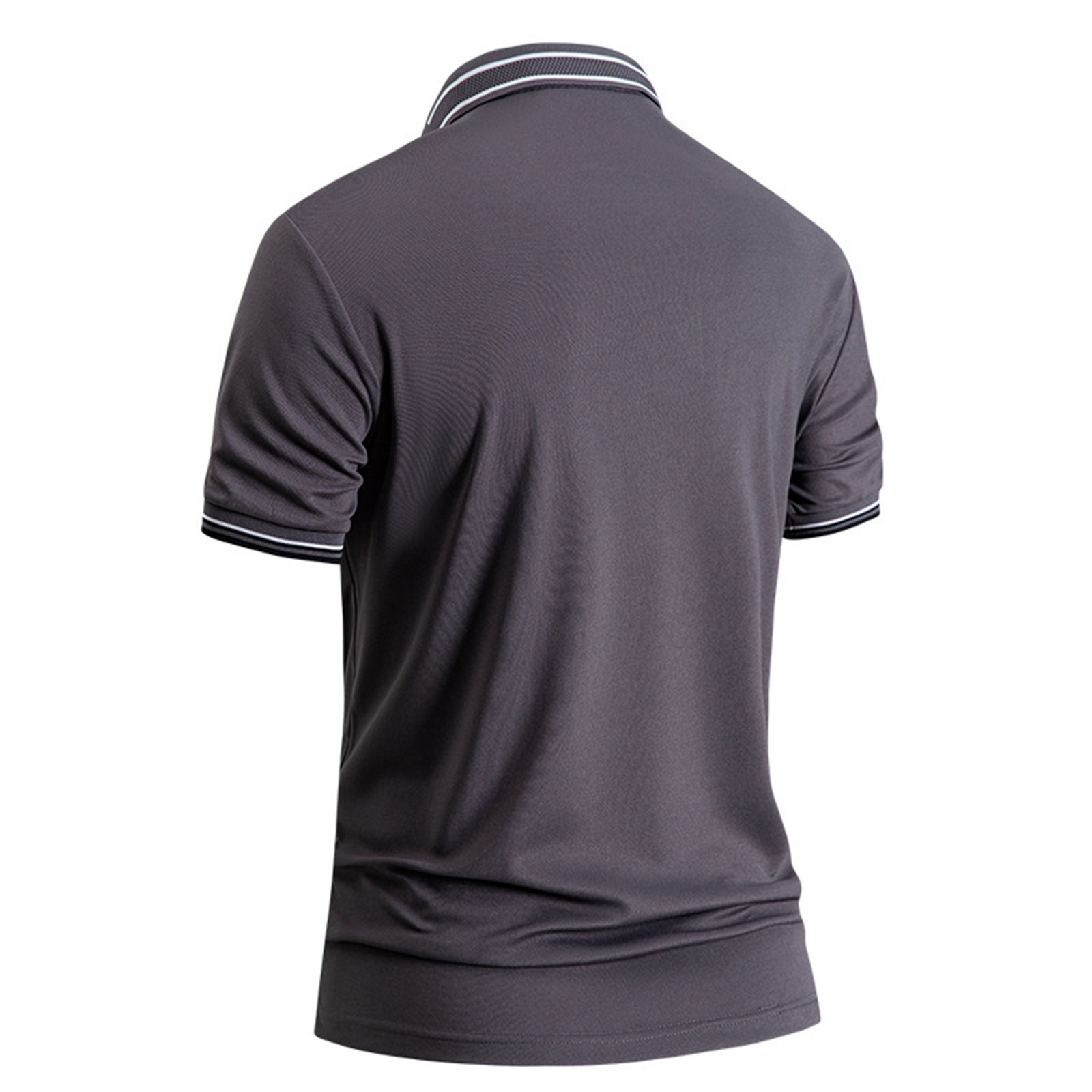 thumbnail image 4 of Camisa a rayas slim fit para hombre: prenda informal de negocios, tejido transpirable para primavera/verano/otoño, estampado elegante y sofisticado, 4 of 4